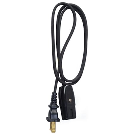 Dendesigns 09303ME 3 ft. Black Miniature Plug Appliance Cord DE865083