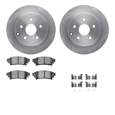 Dynamic Friction Co DFC Brake Rotor with 5000 Brake Pads and Hardware Kit 6512-76524