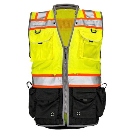 Dome75 OMNI Series Black Bottom Solid Front Heavy-Duty Utility Vest with MUL System & ProPocket 2X OV8725