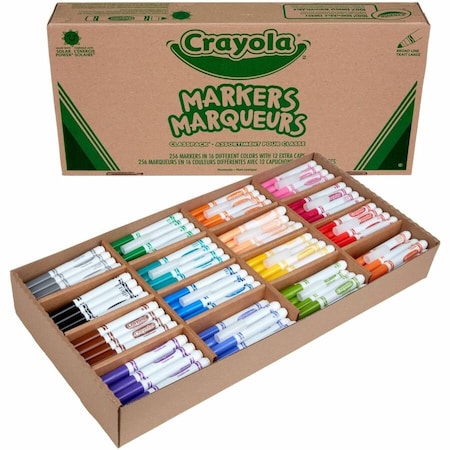 Crayola Assorted Broadline Classpack Markers, 256 PK 588201