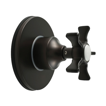 Kingston Brass Single-Handle Three-Way Diverter Valve with Round Trim Kit, Oil Rubbed Bronze KS3035NX
