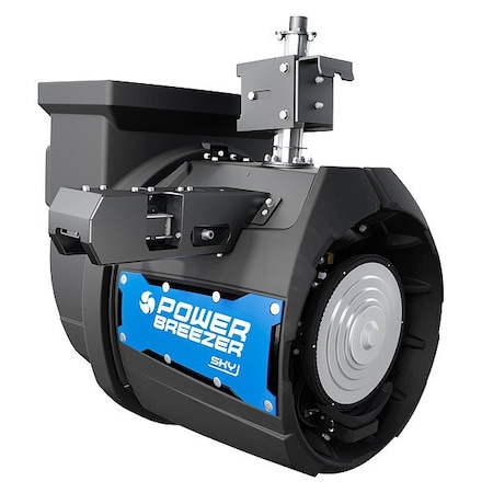 Power Breezer Mounted Misting Cooler, 9,100 cfm, 100 sq ft, 15 gal, Direct, 87 in W PBS2-126S
