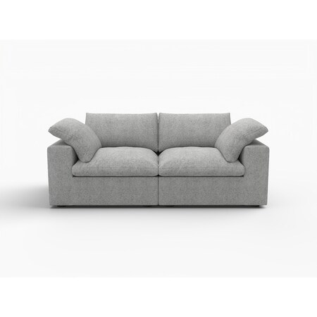Homeroots 80" Light Gray Linen Blend Modular Sofa 714572