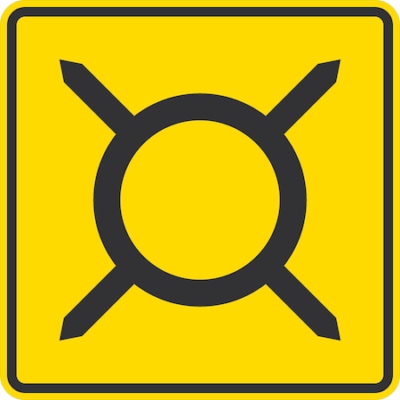 Lyle Circular Intersection Symbol, 36x36, High Intensity Prismatic, Yellow G-16214-HI_36x36