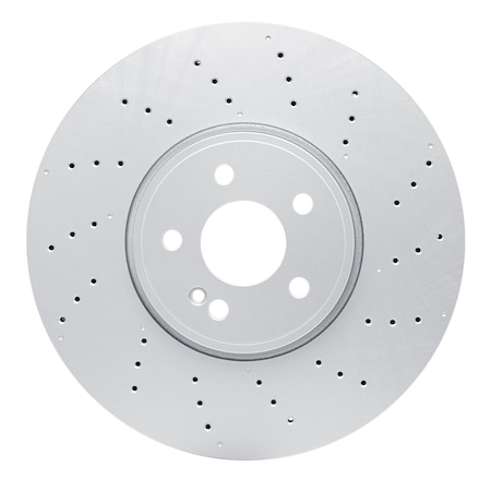 Dynamic Friction Co DFC Hi-Carbon Alloy GEOMET Coated Rotor - Drilled 920-63190