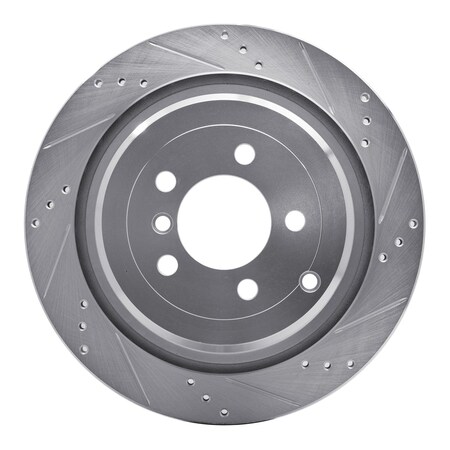 Dynamic Friction Co DFC Brake Rotor - Drilled and Slotted - Silver 631-11016R