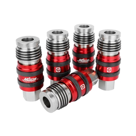 Milton Safety Coupler Set, 1/2" Sz, PK5 1773
