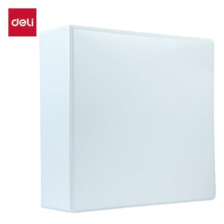 Deli Economy View Binder 3in, Letter, 3-Ring, 2 Pockets, White, 6PK CF565-WH