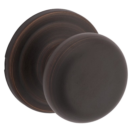 Kwikset Door Knob, Venetian Bronze, 138 to 134 in Thick Door, 214 in Strike 720J11PCP6AL