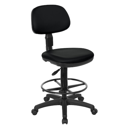 Office Star Products DC Series Sculptured Seat & Back Custom Fabric Drafting Chair, Dillon Black DC517V-R107
