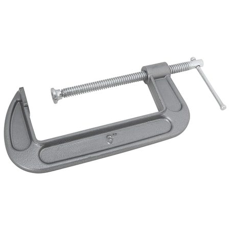 Performance Tool 6 in. C-Clamp, Ductile Iron, Swivel Pad, Chrome Screw W214C