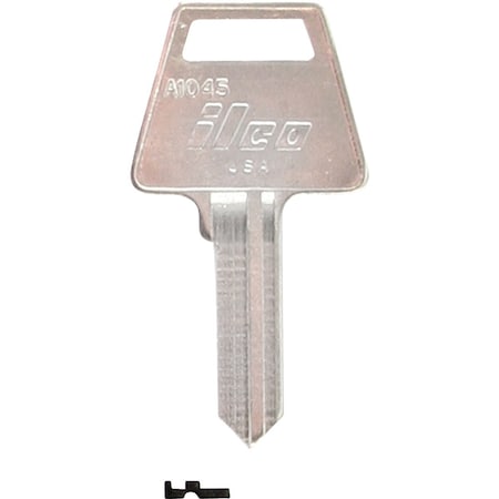 Ilco American Nickel Plated Padlock Key A1045, 10PK IAA00013472