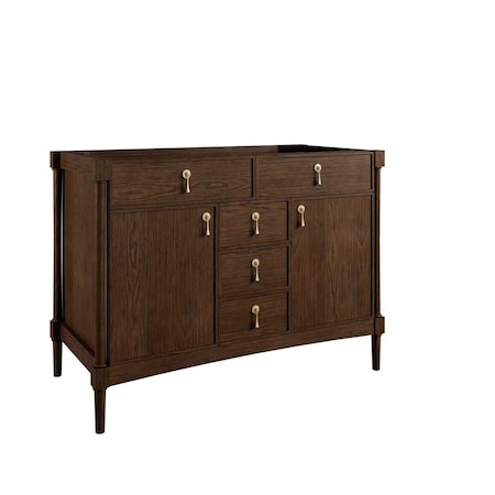 James Martin Vanities Kinnsden 48" Single Vanity Cabinet, Sable Oak D680-V48-SBK