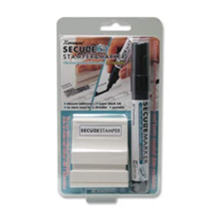 Classroom Creations Small Security Stamp Kit- with Marker- .5 in. x 1.69 in.- Black CL3298696