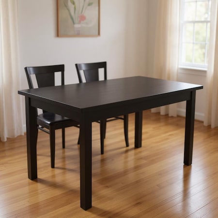 Homeroots 48" Black Solid Wood Dining Table 548856