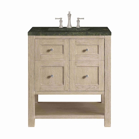 James Martin Vanities Breckenridge 30" Single Vanity, Whitewashed Oak, w/ 3 CM Phantome Eclos Top 330-V30-WWO-3PHT
