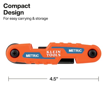 Klein Tools Hex Key Set, Comp Fold, Met/Torx, 25-Key 70543