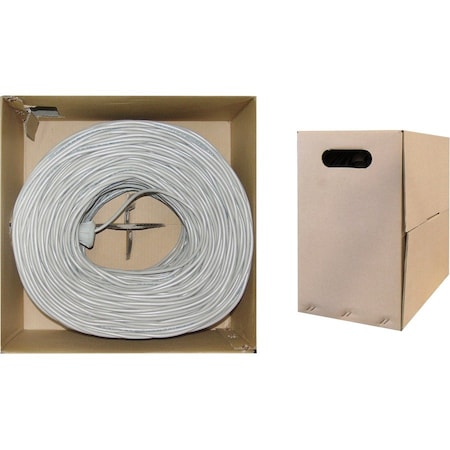 Cable Wholesale Bulk Shielded Cat6 Gray Ethernet Cable, 24 AWG Stranded copper, POE Compliant, Pullbox, 1000 foot 10X8-521SH