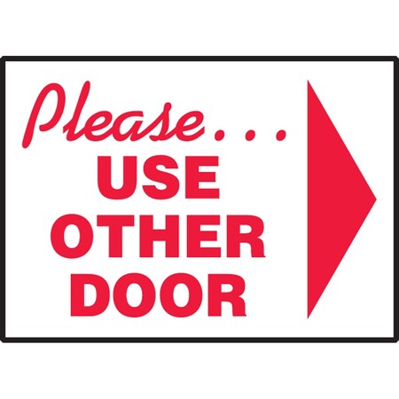 Accuform SAFETY LABEL PLEASE USE OTHER DOOR LABR503VSP