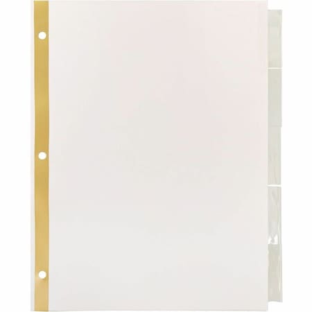 Business Source Tearresistant Clear Tab Index Dividers, No Color, 5PK BSN16477