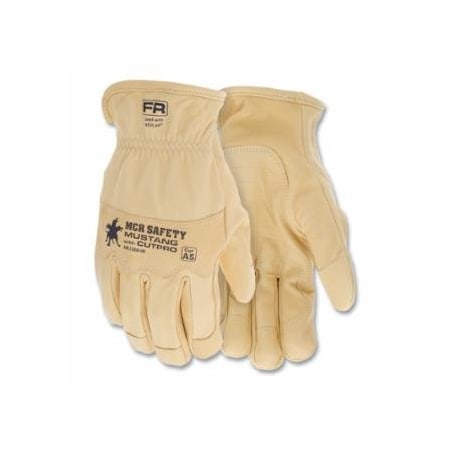 Mcr Safety Mustang HiDex Premium Goatskin Drivers Utility Work Gloves, X-Large, Unlined, Honey Gold 127-MU3664XL
