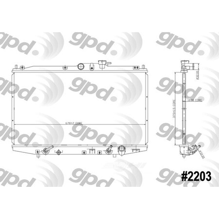 Global Parts Distributors Radiator 2203C
