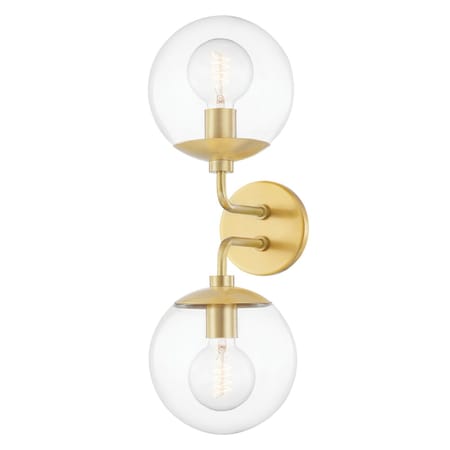 Mitzi Meadow 2 Light Wall Sconce 8.25 In. Aged Brass H503102-AGB