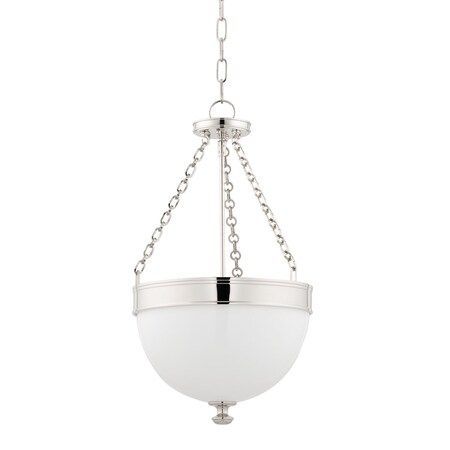 Hudson Valley Lighting Barrington 3 Light Pendant 14 In. Polished Nickel 324-PN