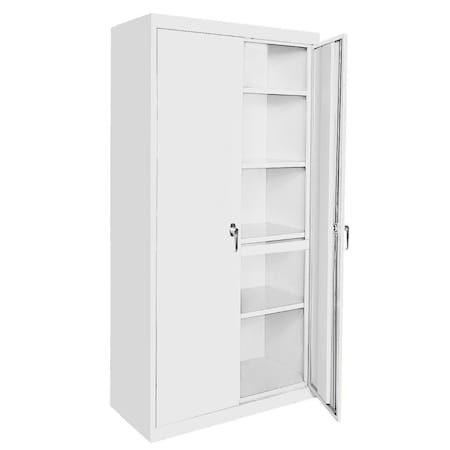 Steel Cabinets Usa Adjustable Storage Cabinet, 78 in H, 48 in W, White, 4 Shelves AAH-48RBMAG3-W