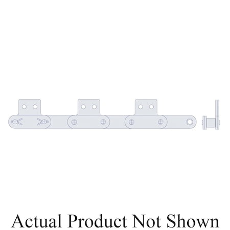 Hkk Chain HKK Double Pitch Riv Standard Conveyor w/SA-2 Att Every 2nd P on Pin Link, 1P, .312 Dia x 5/16 W DC040RSA2E2P