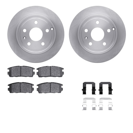 Dynamic Friction Co DFC Brake Rotor with 5000 Brake Pads and Hardware Kit 6512-48354