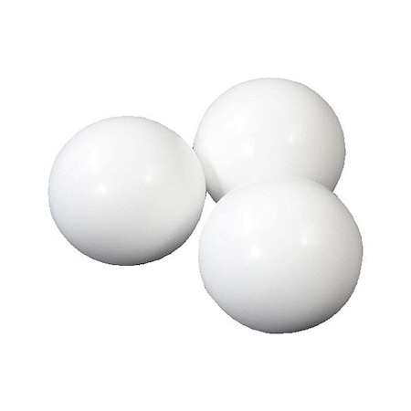 Zoro Select PTFE Balls, 0.5"Dia, Off-White, PK150 BALLTFE.500V-150PACK