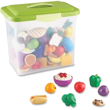 Lorell Classroom Play Food Set Plastic, Multicolor, 100PK LRNLER9723