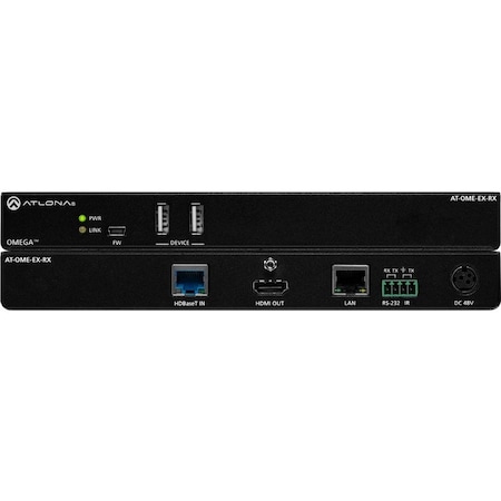 Atlona Omega 4K; Uhd HDMI Over Hdbaset Receiver With Usb; Control And AT-OME-EX-RX