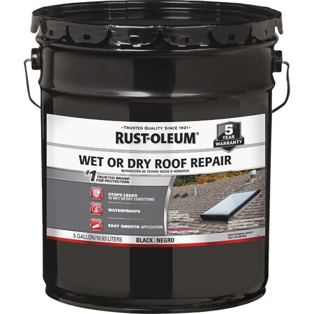 Rust-Oleum 5 Gal. Black Wet or Dry Roof Repair 301990