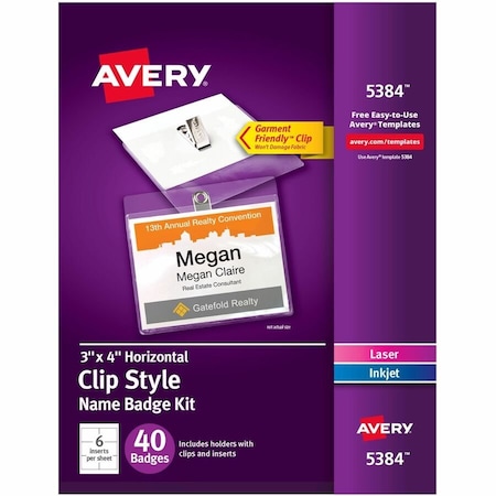 Avery Top-Loading Garment-Friendly Clip, PK42 5384
