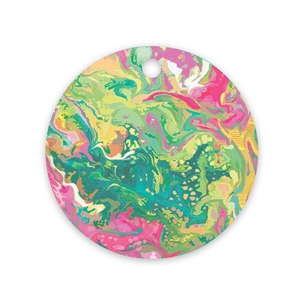 Nashville Wraps Marble Splash Round Gloss Gift Tag, 3in Circle, 50PK RPTMS