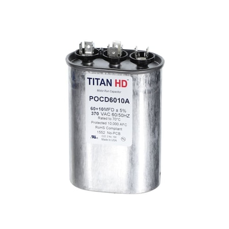 Diversitech TITAN HD 60+10MFD, 370V, OVAL POCD6010A