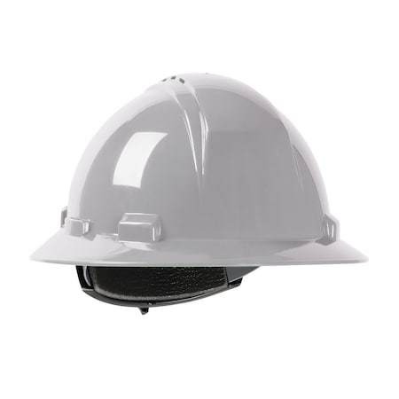 Dynamic Vented, Full Brim Hard Hat w/HDPE Shell, 4-Point Textile Suspension and Wheel Ratchet Adj. 280-HP641RV-09