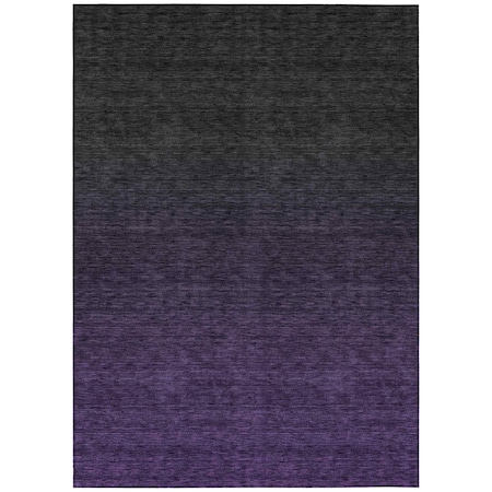Homeroots 9' X 12' Eggplant Purple And Charcoal Abstract Washable Indoor Outdoor Area Rug 588940