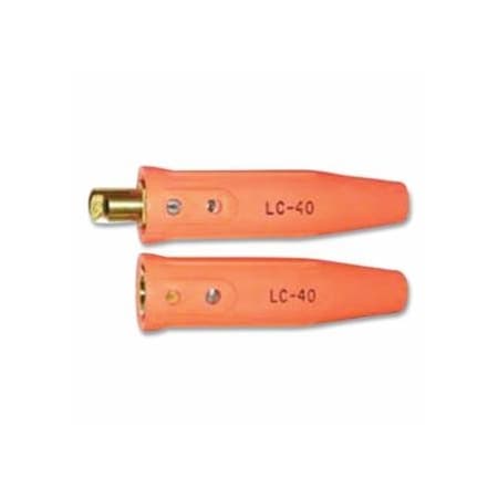 Lenco Cable Connector, Single Oval-Point Screw Connection, LC-40, #1/0 thru #2/0 Cable, Orange 380-05553