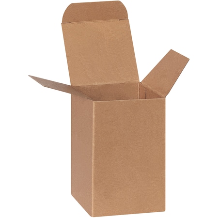 Non-Branded 2 1/2 in x 2 1/2 in x Reverse Tuck Folding Carton, Kraft, Chipboard, 500 PK RTS14HD