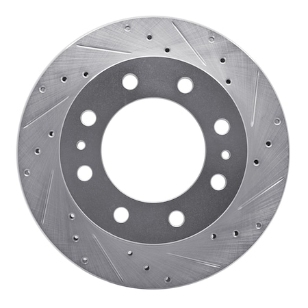 Dynamic Friction Co DFC Brake Rotor - Drilled and Slotted - Silver 631-48038R