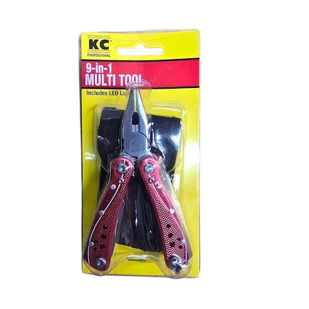 Kc Professional 9-in-1 Multi-Tool with LED Light MT08FD
