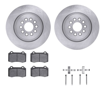 Dynamic Friction Co DFC Brake Rotor with 5000 Brake Pads and Hardware Kit 6512-20079