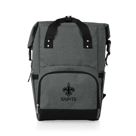 Picnic Time Family Of Brands NFL New Orleans Saints - On The Go Roll-Top Backpack Cooler 616-00-105-204-2