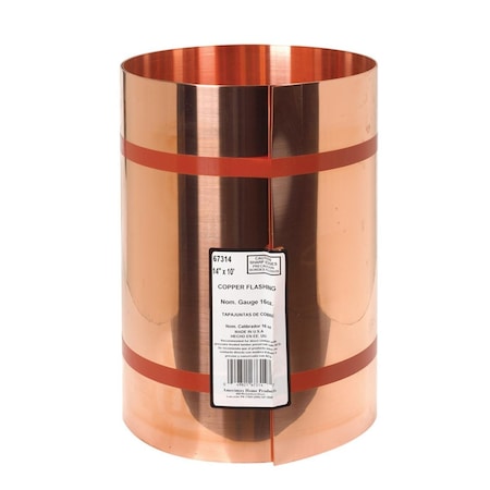 Amerimax Home Products 67314 14 in. x 10 ft. Copper Flashing Roll Copper 5069554