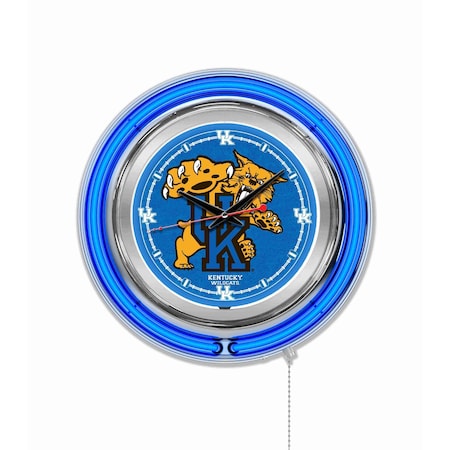 Holland Bar Stool Co University of Kentucky Double Neon 15" Clock (Wildcat) Clk15UKYCat