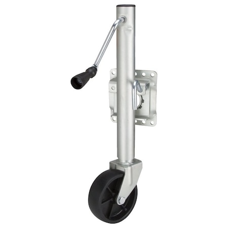Vulcan Trailer Jack, 1000 lb Lifting, 22-3/4 in Max Lift H, Spiral Lifting, 16-1/2 to 26-1/2 in OAH, Steel HBB15
