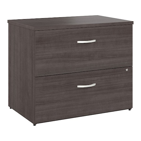 Bush Business Furniture Lateral File Cabinet, Bark Gray, Wood SDF136SGSU-Z
